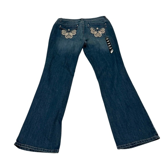 Nine West Flare Jean Medium Wash Pocket Detail Women’s Size 14/32 New with Tag - Picture 2 of 4